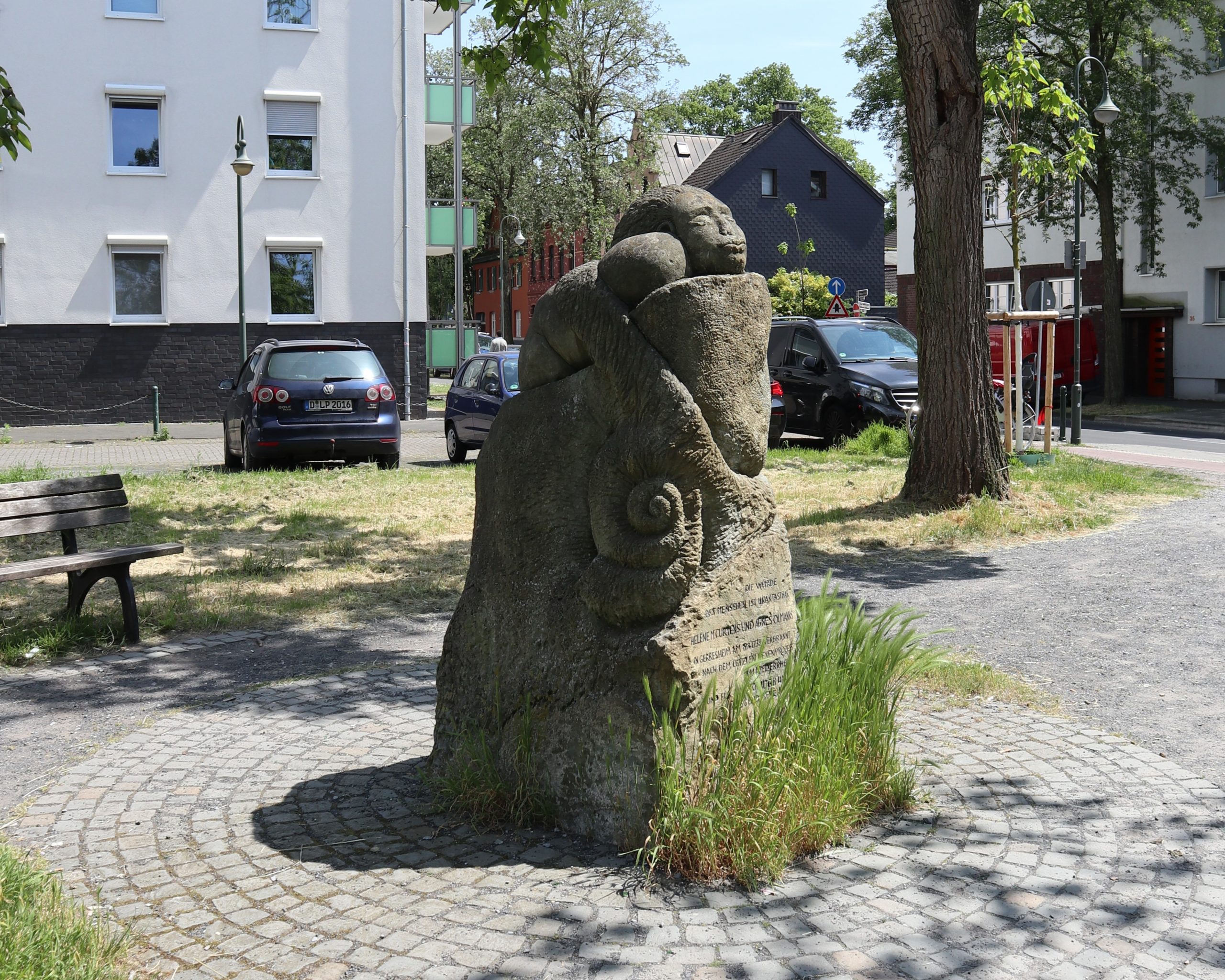 Hexengedenkstein in Düsseldorf Gerresheim
